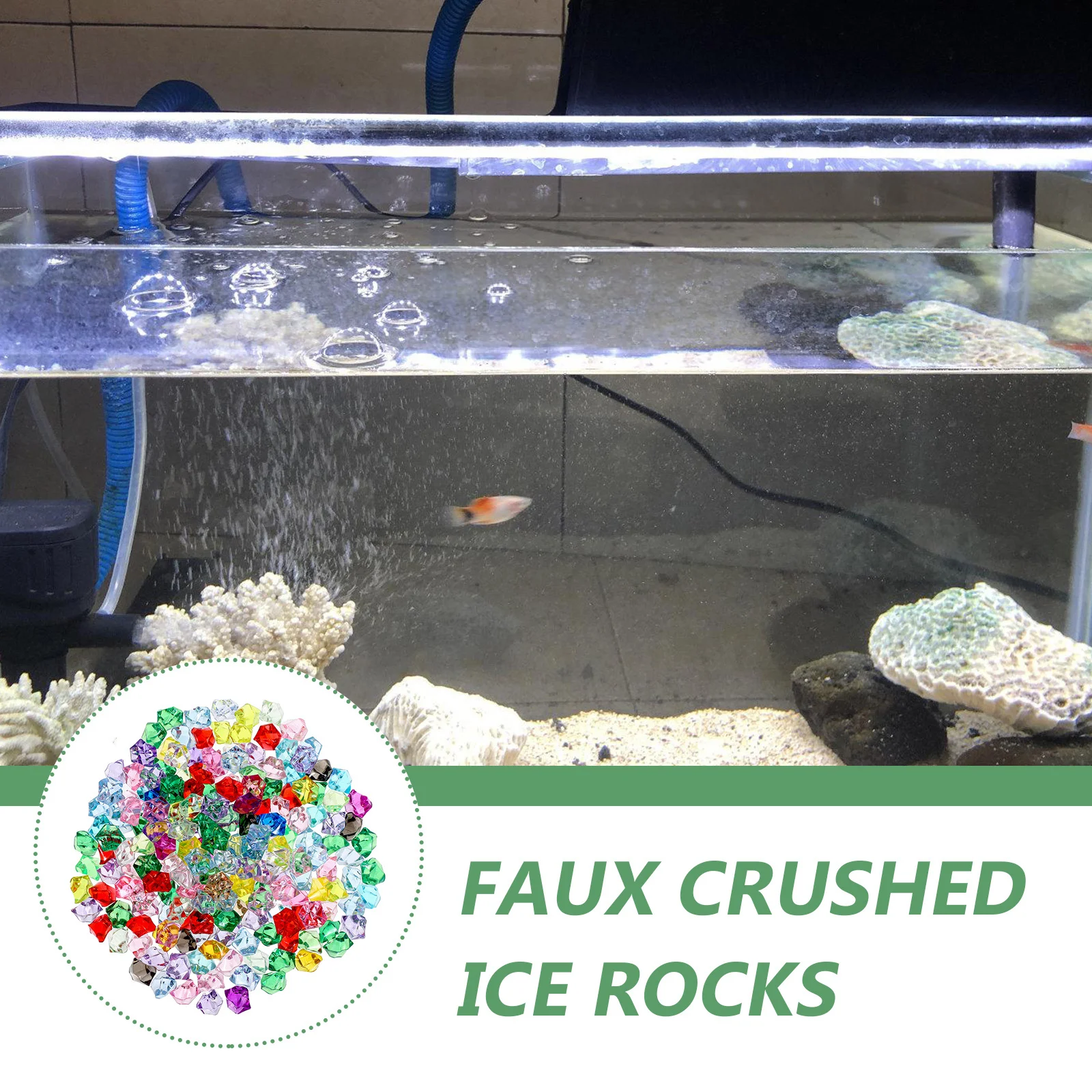 200 stuks decoratieve vaasvullers transparant veelkleurig faux ijsblokjes acryl edelstenen voor tafelstrooiers middelpunt bruiloftsfeest