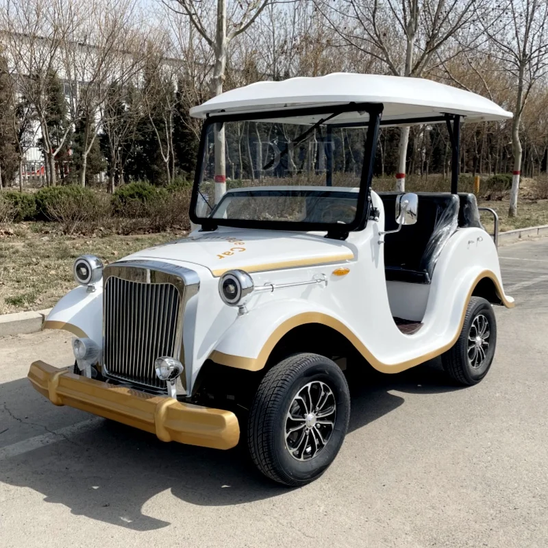 Hot Sale Fashion Classic Amusement Park Electric Retro Sightseeing Car New Energy Tourism Classic Car Convertible Antique Car