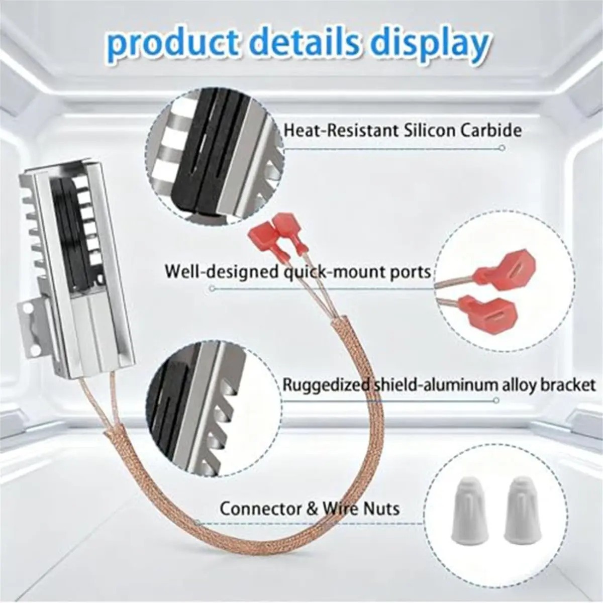Homegood New Upgraded for NR038KX Gas Range Oven Ignitor HRG3026 HRG3080U HRG3031U HRG3618U Replaces DVTH-5310 DVTH-5316
