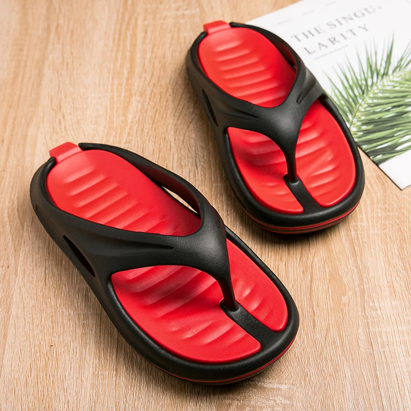 2024 Men Sandals Flip Flops Women Slippers Solid Color Simple Non-Slip Soft Slides Shower Slippers For Men Outdoor Couple Shoes