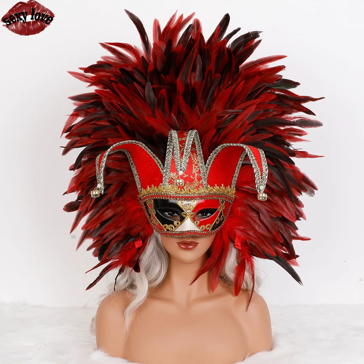

New Halloween Masks Indian Feather Headwear Carnival Makeup Ball Performance Props Cosplay Costumes Decoration Halloween