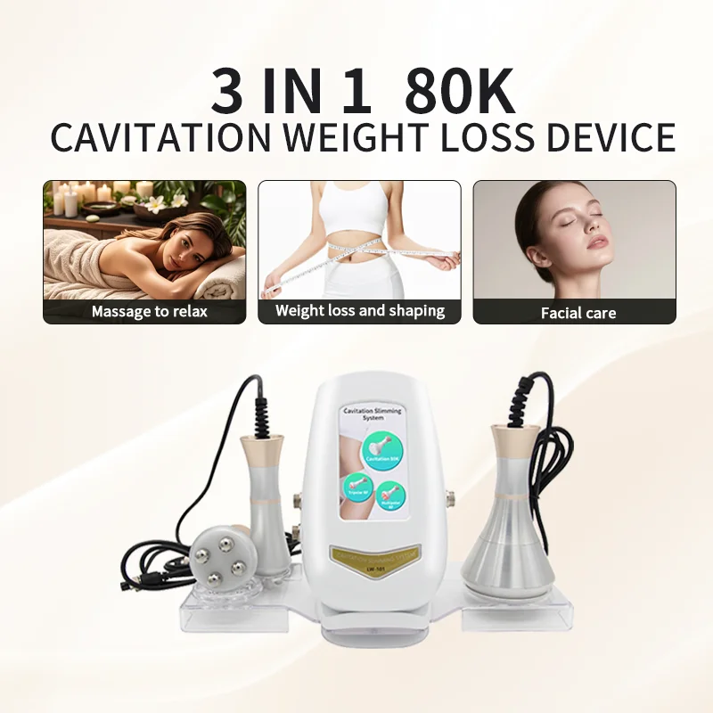 Three-in-one 80K Cellulite Burning Body And Face Radiofrequency Red Light Therapy Massager Professional Home RF Skin Care Anti A