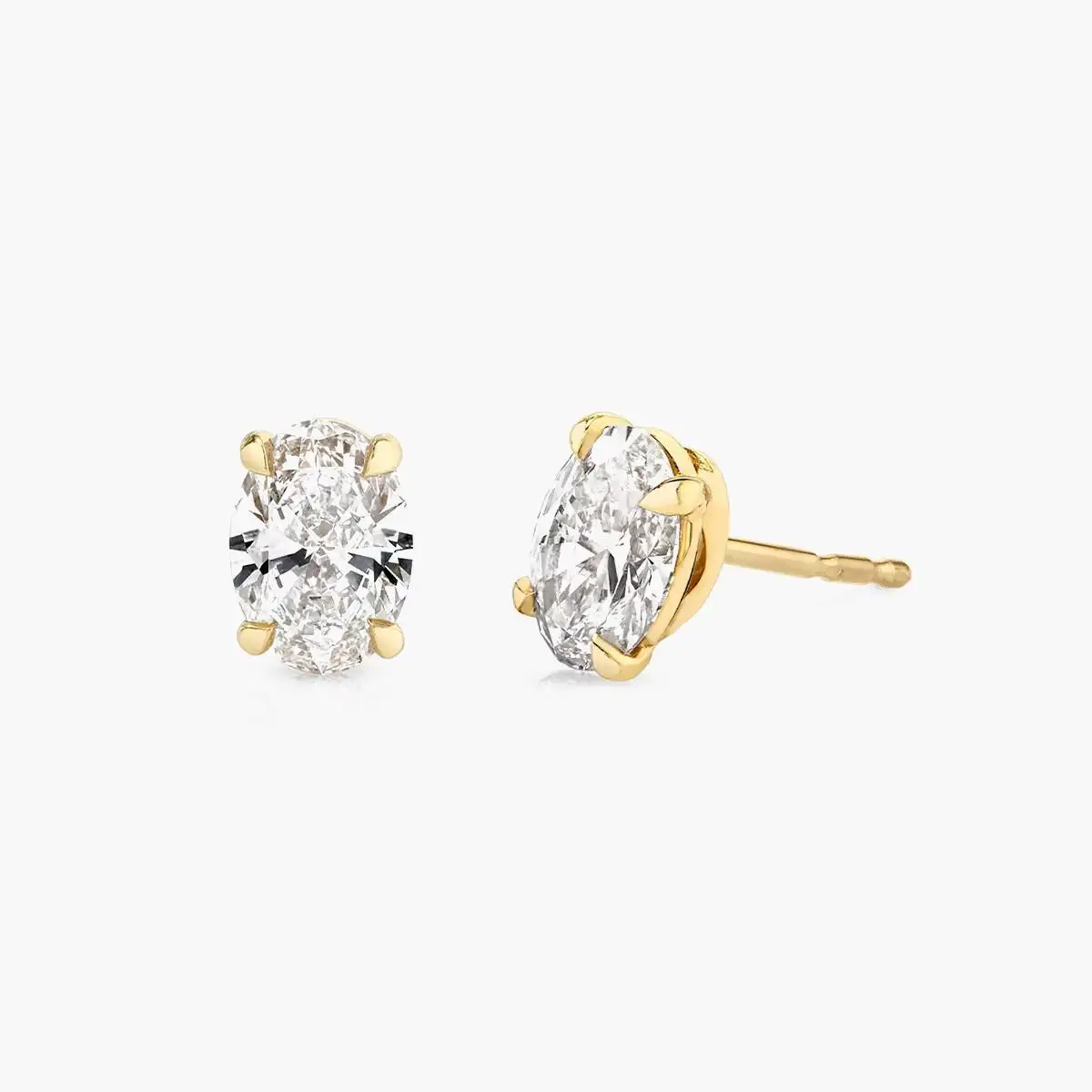 

Moissanite Diamond VVS1 Solitaire Stud CZ Gold Plated 925 Sterling Silver Women Ice Out Jewelry Diamond Earrings