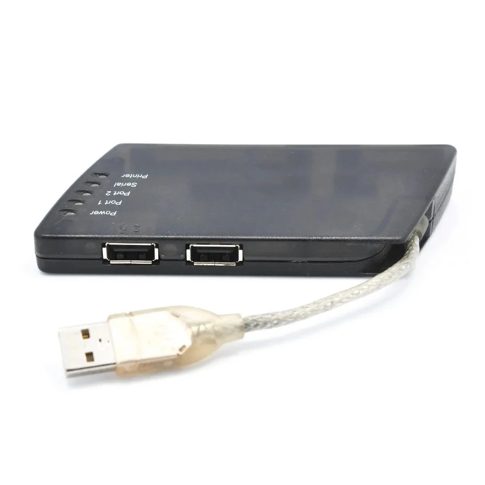

UPR-112 USB To COM Printer Adapter Parallel Port Serial + USB Hub Used Printer Port Industrial Control USB to 9-pin RS232 Mount