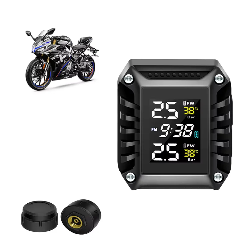 Motorcycle Tire Pressure Monitor Electric Vehicle Motorcycle Wireless High-Precision Tire Pressure Monitoring External/Built-in