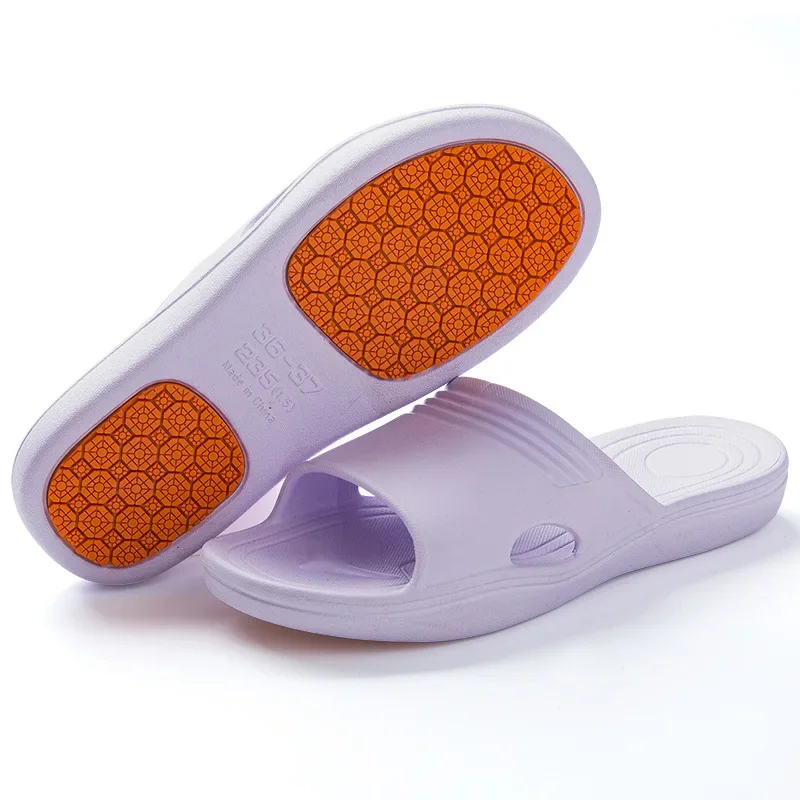 Unisex Pregnant Women Elderly Non-slip Slippers Lightweight Eva Bathroom Slippers Soft Bottom Silent Wear-resistant Babouche