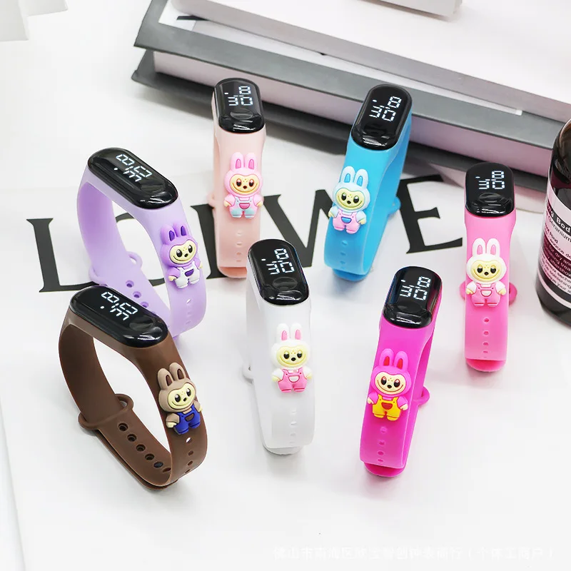 

Cute Cartoon Labubu Doll Waterproof Electronic Watch Resistant Toy Figure Fashionable Accessory For Children And Anime Fans