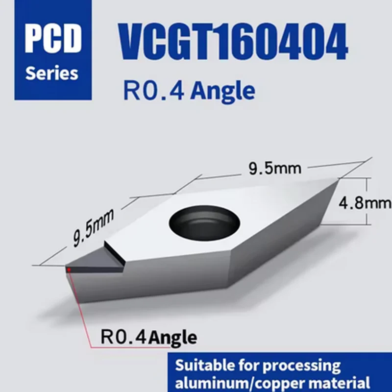 

Твердосплавные токарные пластины PCD CCMT09T304 DCMT11T304 VCGT160404 для ЧПУ станков, для обработки алюминия, меди, камня