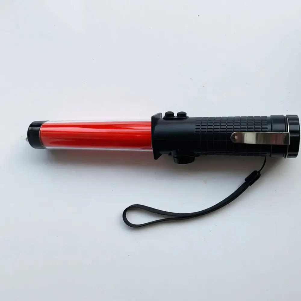 Traffic Safety LED Flashing Warning Light Road Construction Signal Stick Emergency Handheld Flash Lamp Outdoor Guard