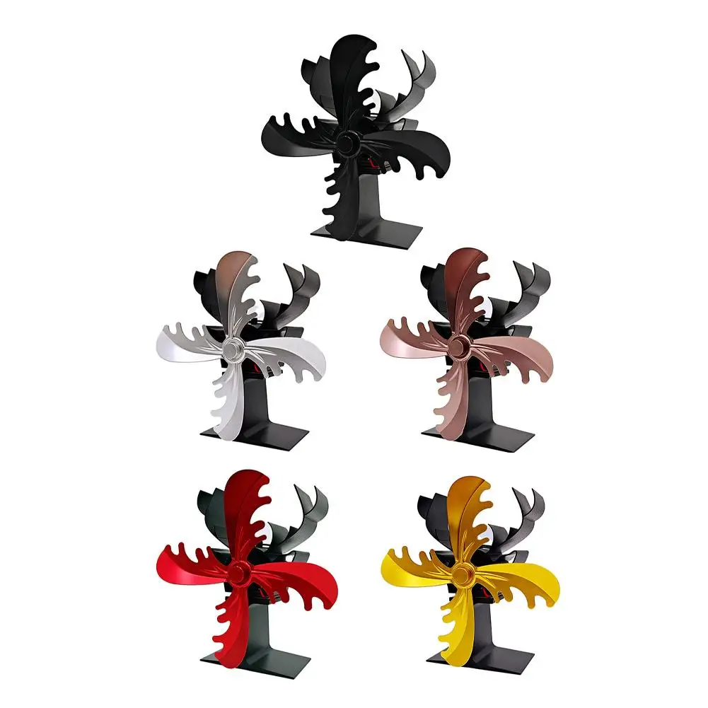 Wood Stove Fan Featuring Charming Reindeer Design Enhances Comfort with Silent Operation and Efficient Heat Flow