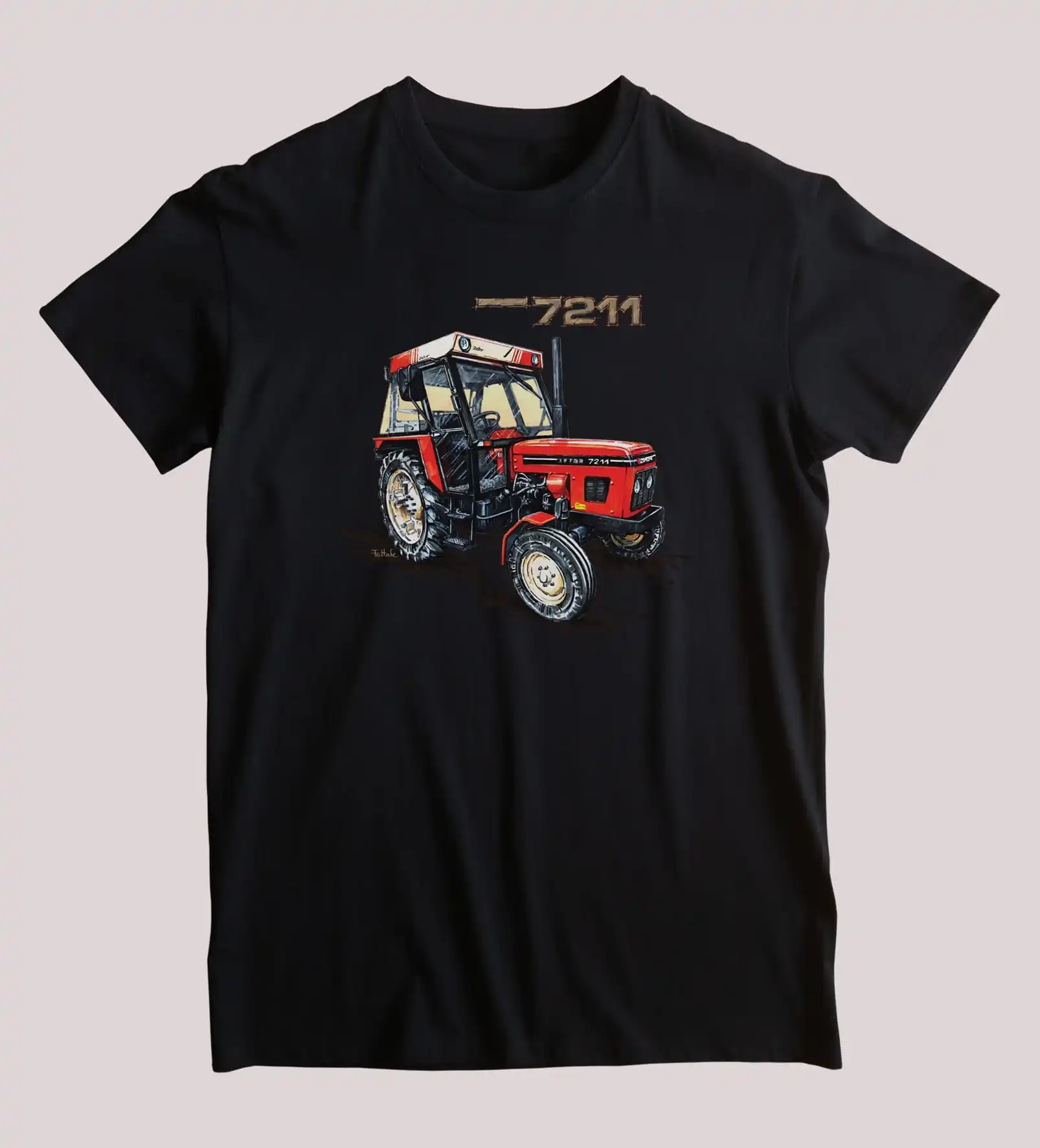 Czech Built Zetor 7211 Tractor T-Shirt. Summer Cotton Short Sleeve O-Neck Mens T Shirt New S-3XL