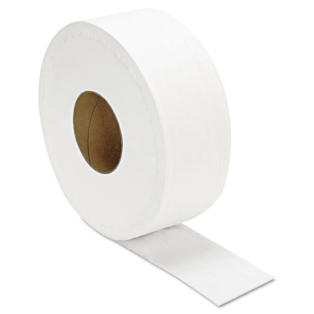 Carta igienica jumbo a 2 strati sicura settica 1000 piedi 12 rotoli Toilette extra large ad alto traffico liscia e assorbente
