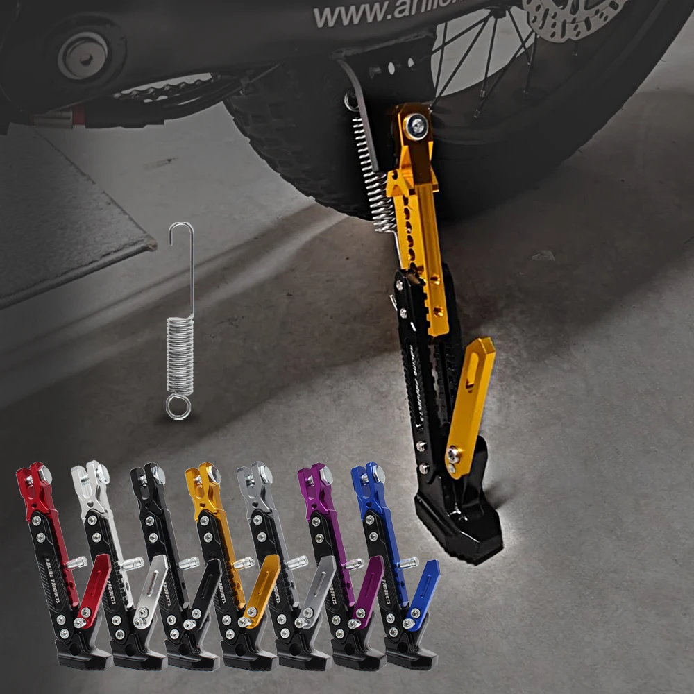 Motorcycle Kickstand Parking Kick Stand Bracket Foot Side Supportor Crutch Holder Dirt Bike Motorbike Universal Tripod Alloy image 5