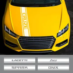 For Chevrolet AVEO BOLT Cavalier Colorado Cruze Lacetti Onix Orlando Silverado Spark Tahoe Trax Accessories Car Hood Sticker