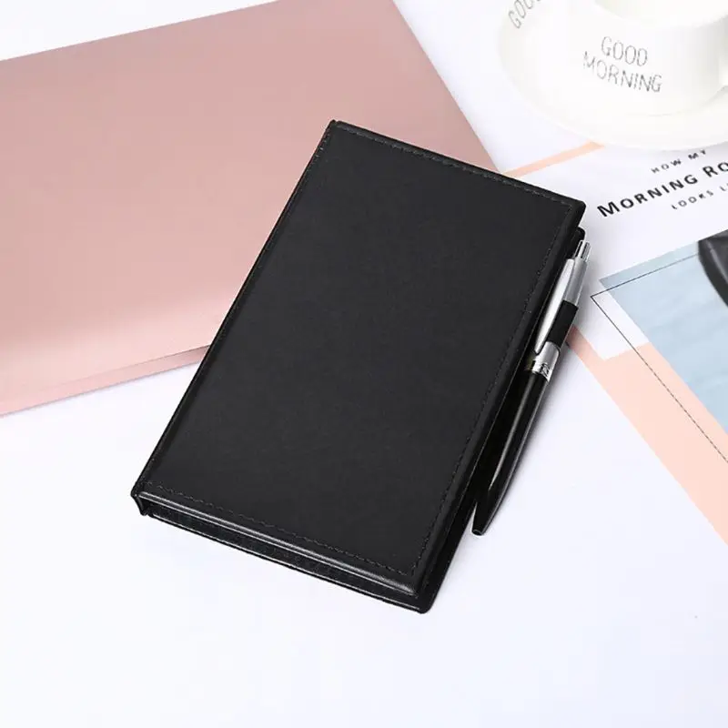 for Creative Sticky Notes Notepad Stationery Leather Notebook with Pen Off