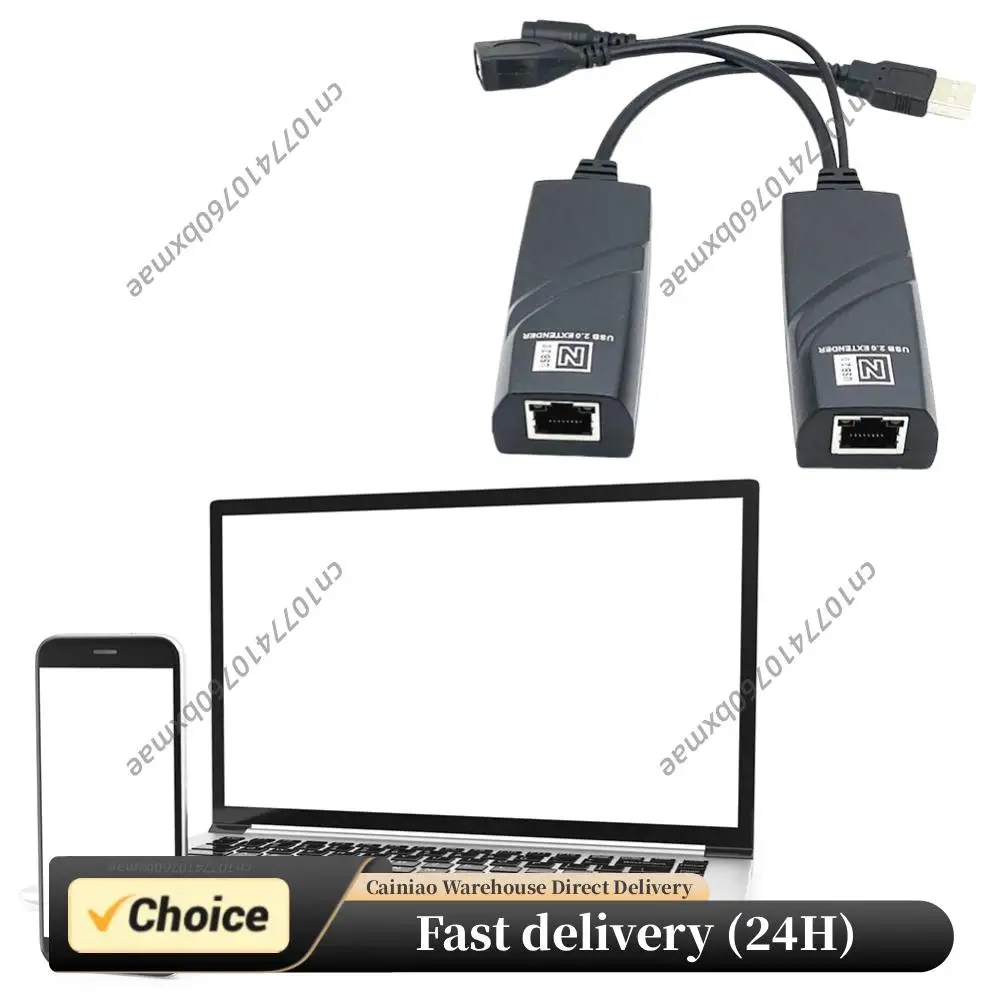 USB Ethernet Extender with Power Adapter USB 2.0 Network Cable Extender To RJ45 Over Cat5 Cat5E Cat6 for Camera Mouse Keyboard