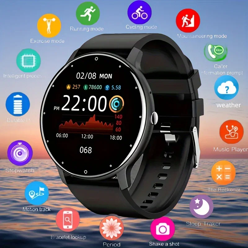 

Smartwatch for Women Men Connects To All Smartphones Real-time Weather Forecast Activity Sports Premium Ladies Men's Smart Watch