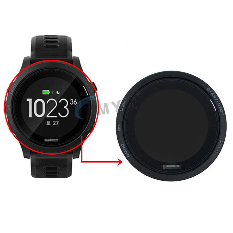 Suitable For Garmin Forerunner 935 LCD Screen Display, Replacement Screen For Smart Sports Watch With Front Cover