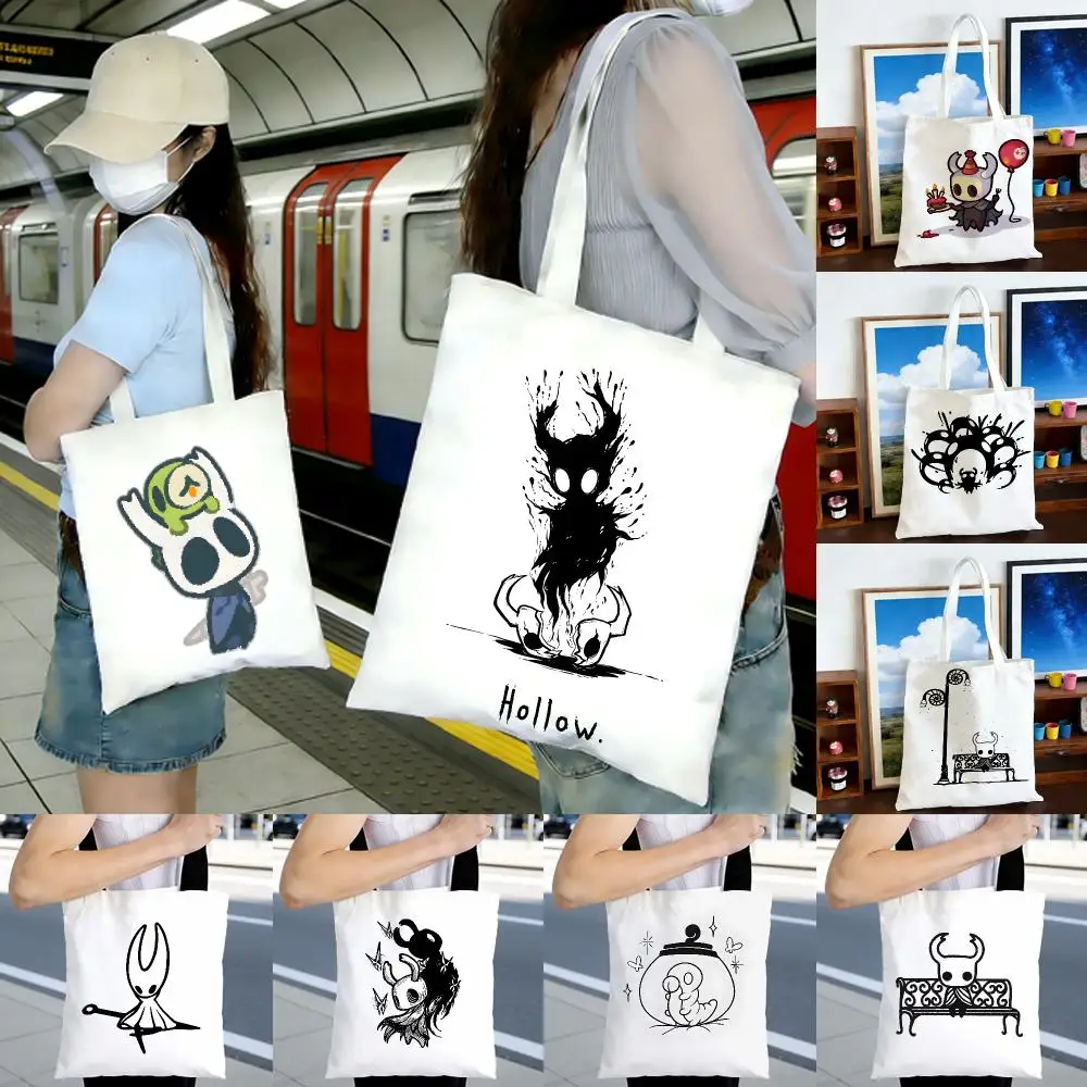 game metroidvania H-Hollow Knight Storage Bags Printed Series Shoulder Bag Portable Daily Lightweight Tote Bag