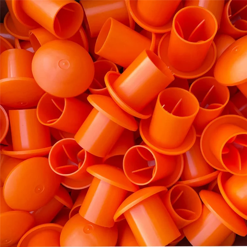 

80 Pcs Rebar Caps Orange Rebar Covers Caps For Rebar Stake, Rebar Size 3- 8, 10M -25M