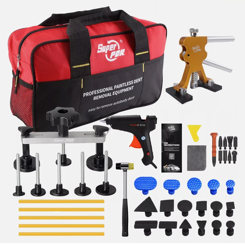 PDR Tool Car Paintless Kit Dent Puller Lifter Repair Removal Hail Tabs Glue Gun Remover for Car Dent Repair Kit