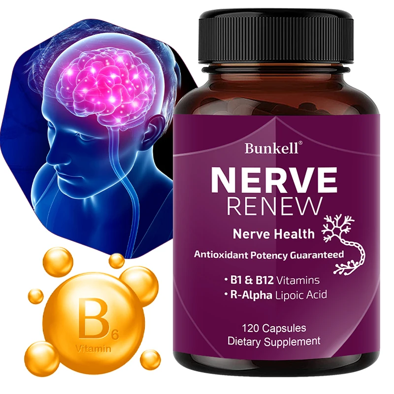 Nerve Support Supplement - 300mg Stabilized R-Alpha Lipoic Acid, Vitamin B Complex, Supports Nervous System Health