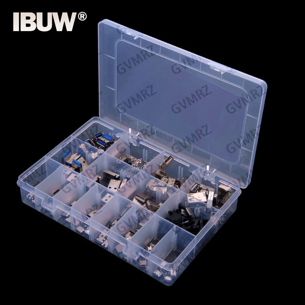 16 Werte ​ ​ 180 Stück 3.0 USB-Stecker auf 2.0 USB-Buchse Mini-Steckverbinder Typ A/Typ C Einbau-Board MICRO-Steckverbinder-Set