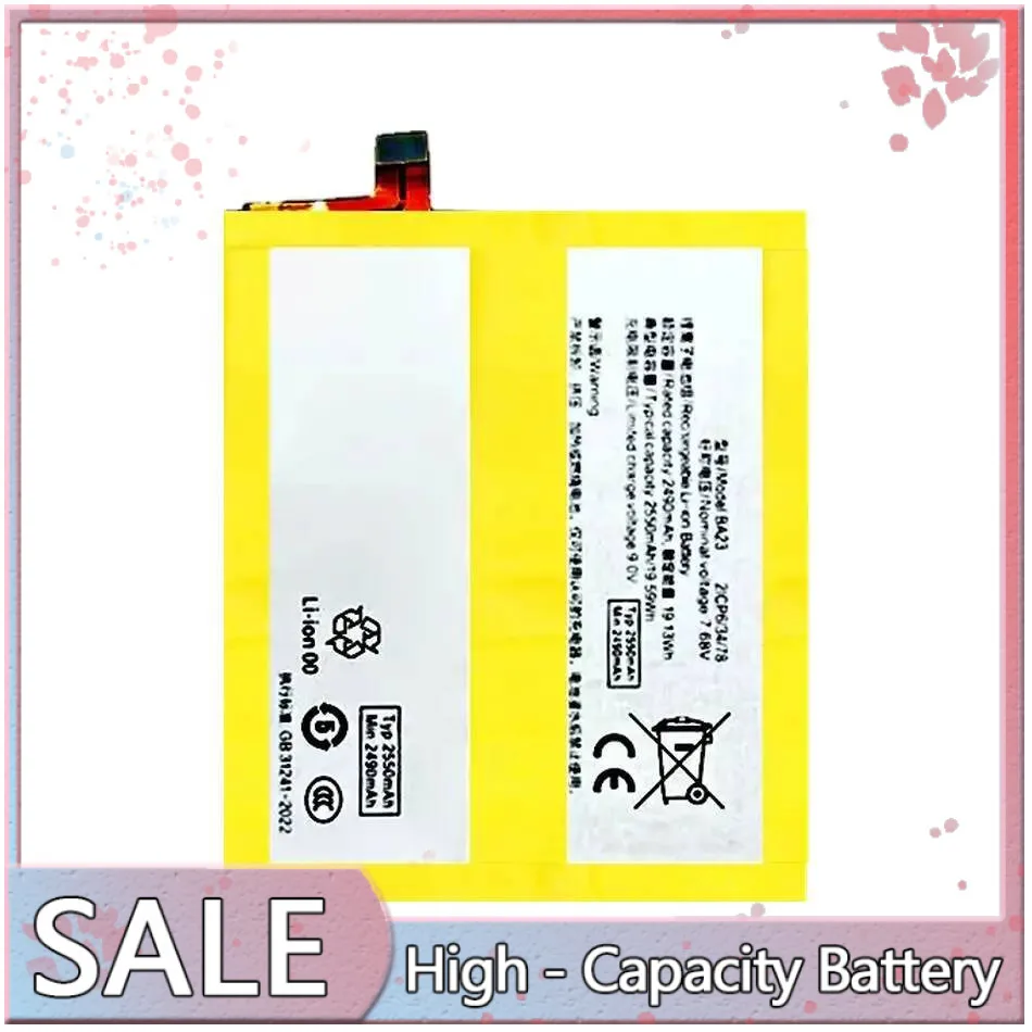 

Long Lasting 2550Mah For Vivo X100S BA23 Mobile Phone Battery Good Low-Temperature Performance