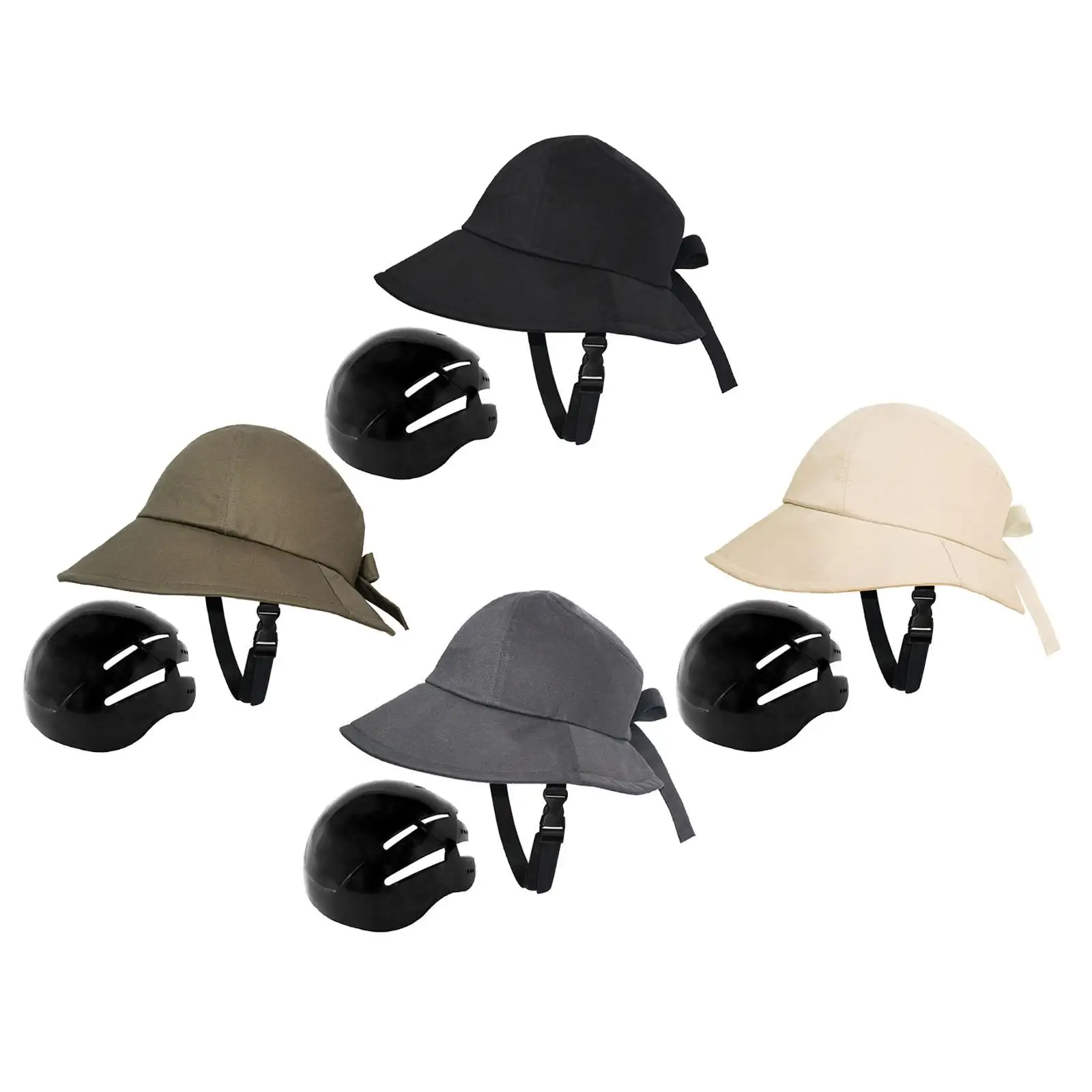 Bicycle Helmet Hat Shaped Helmet Adult Bike Helmet Safety Shock Absorbing Surf Bucket Hat for Unisex Female Women\'s Travel Cycle