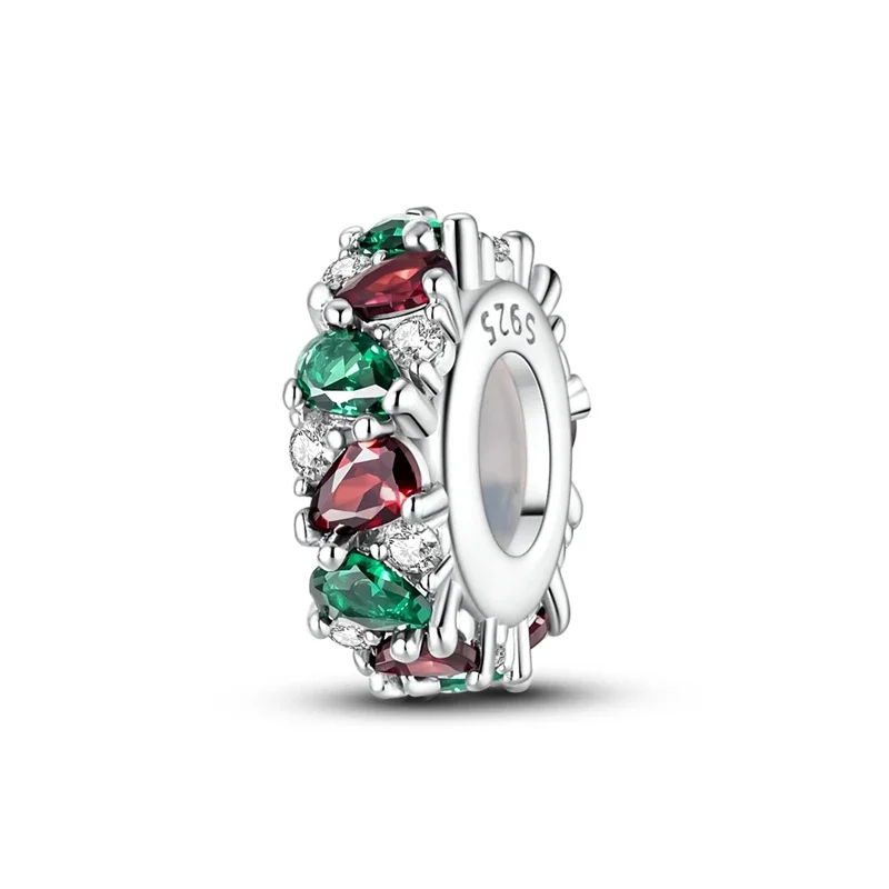 Weihnachtsparty 925 Sterling Silber Schleife Glocke Elch Pinguin Lebkuchen Charms Perlen Passend für Original-Armbänder Damen DIY Schmuck Geschenk – Detail 1