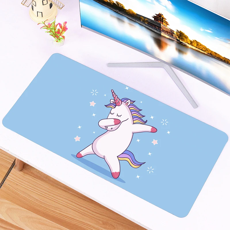 Cute Unicorn Mouse Pad Gamer Large Gaming Mousepad Anime Kawaii Keyboard Mouse Mats Carpet Anti-Slip Office Computer Desk Mat