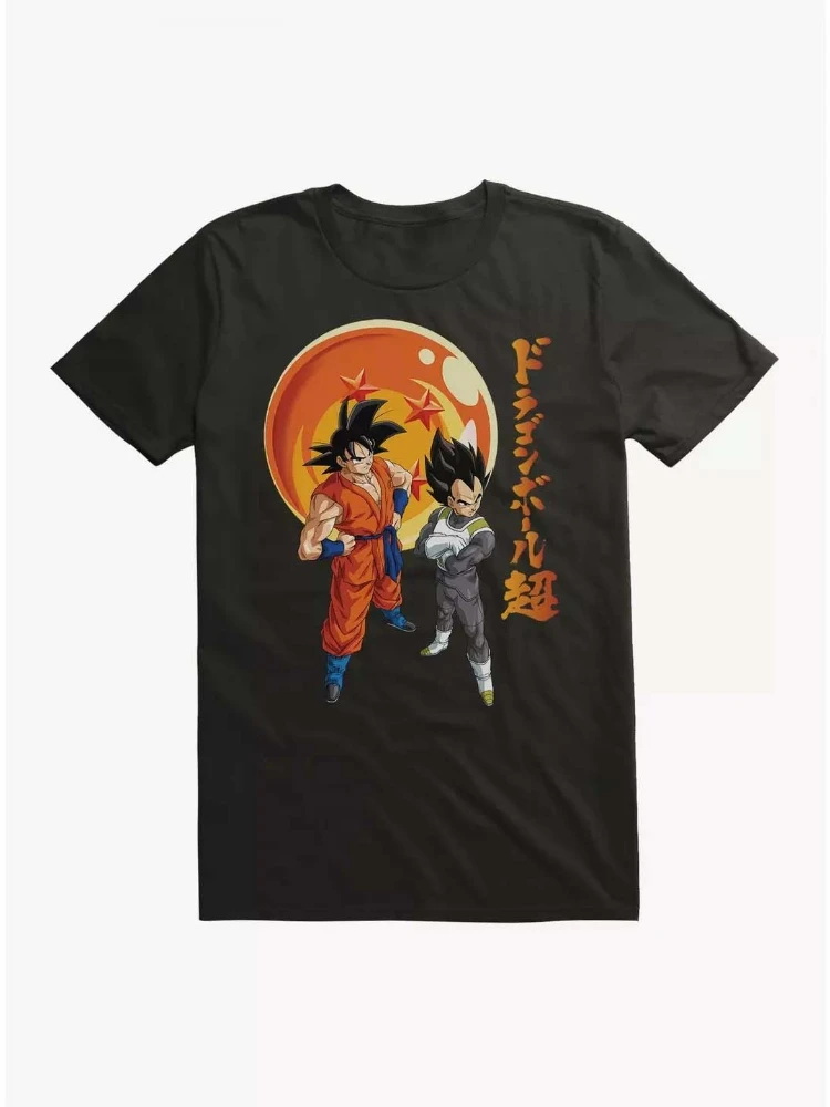Bandai 2026 Neues Dragon Ball Ultra Goku und Vegeta-Druck, hochwertiges Herren-Kurzarm-Eltern-Kind-T-Shirt in Übergröße mit lockerer Passform