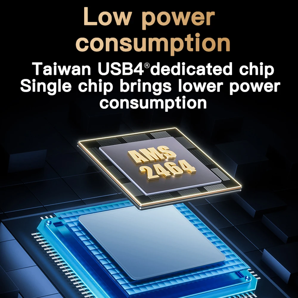 Meetiger Thunderbolt USB4 M.2 SSD Case 40Gbps SSD Adaptador de alumínio M.2 NVMe Case compatível com USB4.0 Type-C Hard Disk Case