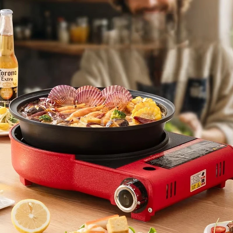 Portable Gas Tank Multifunctional Outdoor Cooker BBQ Hot Pot Commercial Fried BBQ Picnic Camping Windproof