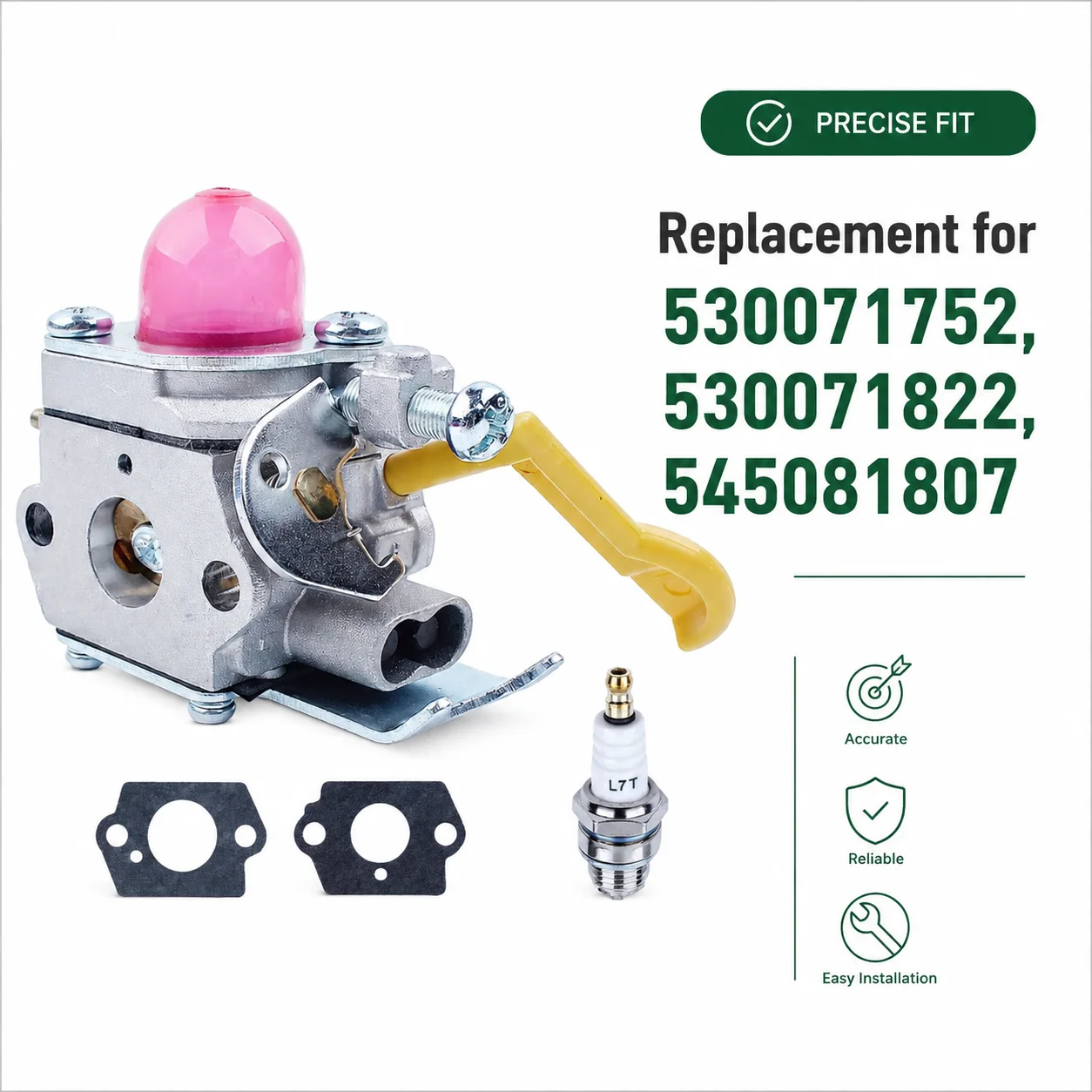 530071752 530071822 545081807 Carburetor For Craftsman Poulan Weed Eater Trimmer MX550 TE475 XT260 XT700 FL20C SST25C Kit Parts