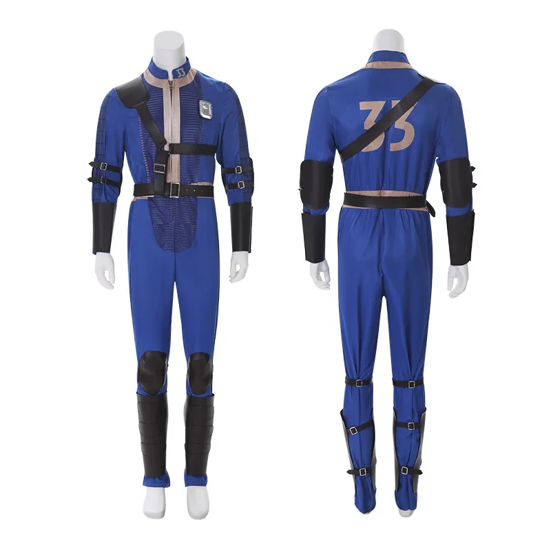 Lucy MacLean Cosplay Costume Adult Unisex Jumpsuit Halloween Party Hero Blue Bodysuit Uniform Suit Carnival Outfit