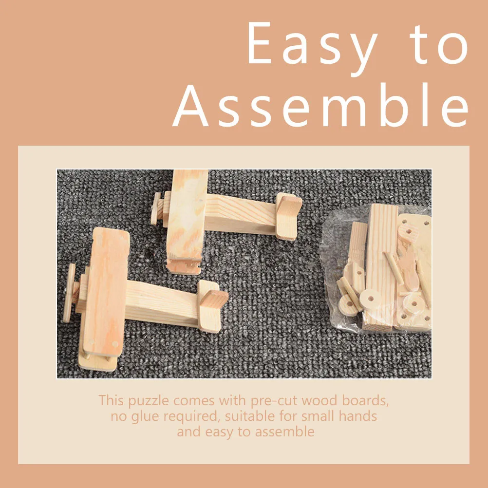 

2 набора деревянных 3D-пазлов для сборки, развивающие игрушки для детей, творческое обучение, подарок на день рождения, модель-конструктор 3D-пазлов