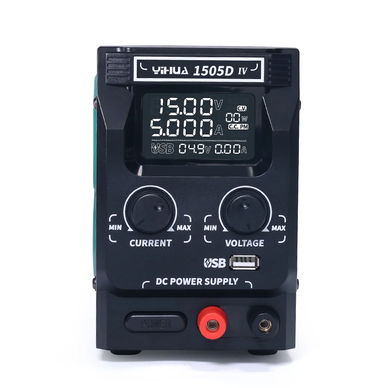 Yihua 1505D-IV DC Power Supply Adjustable 15V 5A Find Adjust Current Voltage With QC2.0 QC3.0 Fast Charging USB Lab AC110-220V