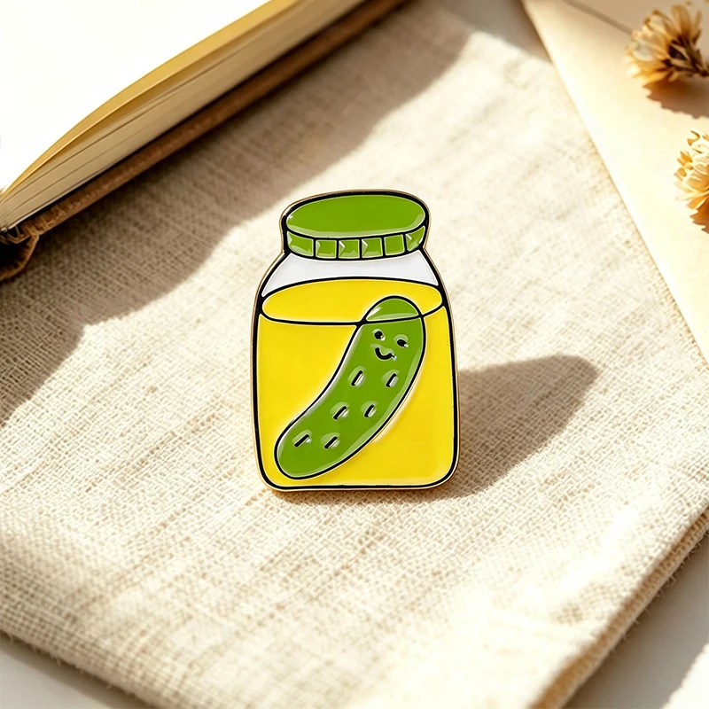 Cartoon Funny Food Pins 6-style Enamel Creative Garlic Pasta Pickle Chocolate Lemon Brooch Pin On Bags Clothes Lapel Badge Gift