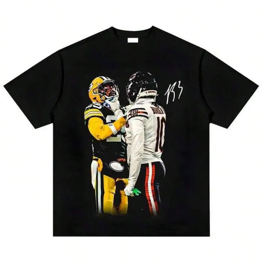 T Print ,Graphic-Cotton Tees Size Plus, Cartoon Round Neck Short Sleeve, Luther Burden Choke Keisean Nixon T-Shirt, Football