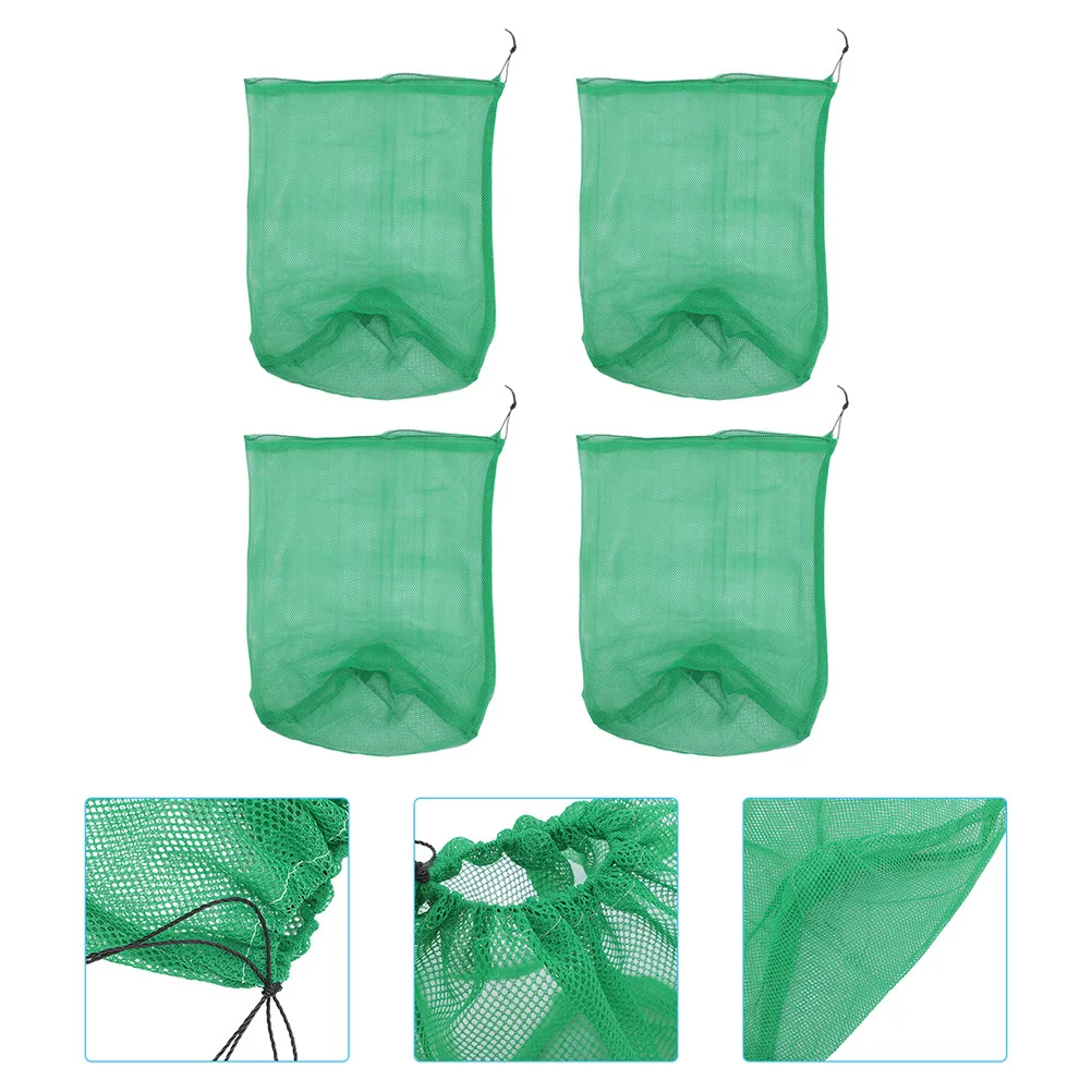 

4 Pcs Landing Net Bag Fish Small Fishnets Nylon Fishing Multifunctional Diving Bags