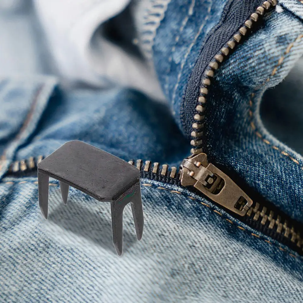 20 Buah Penahan Slider Kait Ritsleting Logam Pin Penyisipan Steker Ritsleting Perbaikan Sumbat Ritsleting Bawah untuk Perbaikan Ritsleting Logam Jack Ritsleting