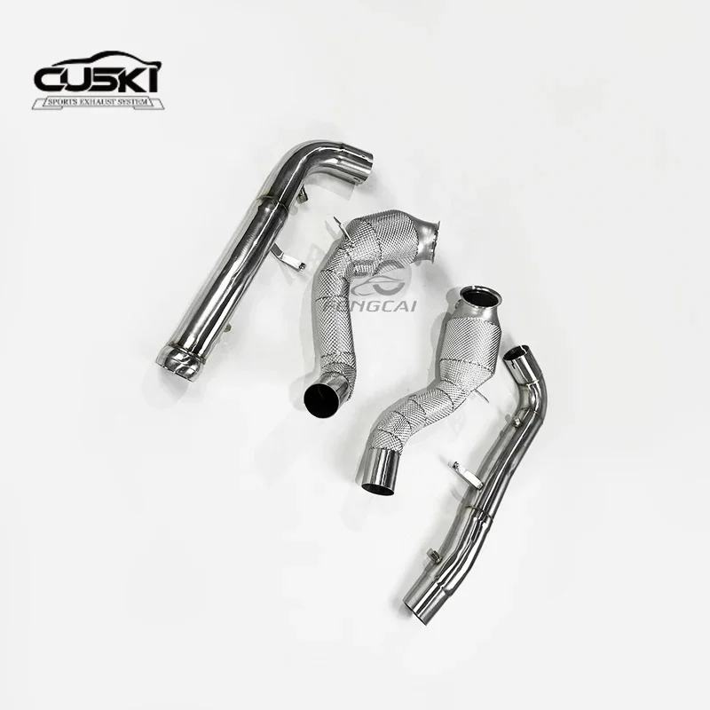 

Stainless steel automotive exhaust retrofit accessories suitable for 2021-2024 Mercedes Benz AMG GT 4.0T exhaust manifold downpi
