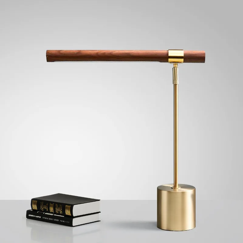 

Wood grain hotel study office bedside lamp home decoration lighting desk lamp