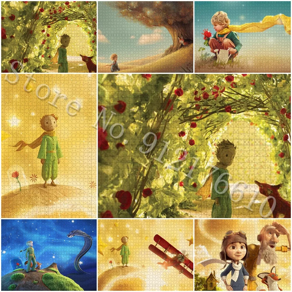 

300/500/1000 Pieces Family Decompress Educational Paper Puzzle The Little Prince Cartoon Puzzle Jigsaw Nursery Kids Toys Gifts