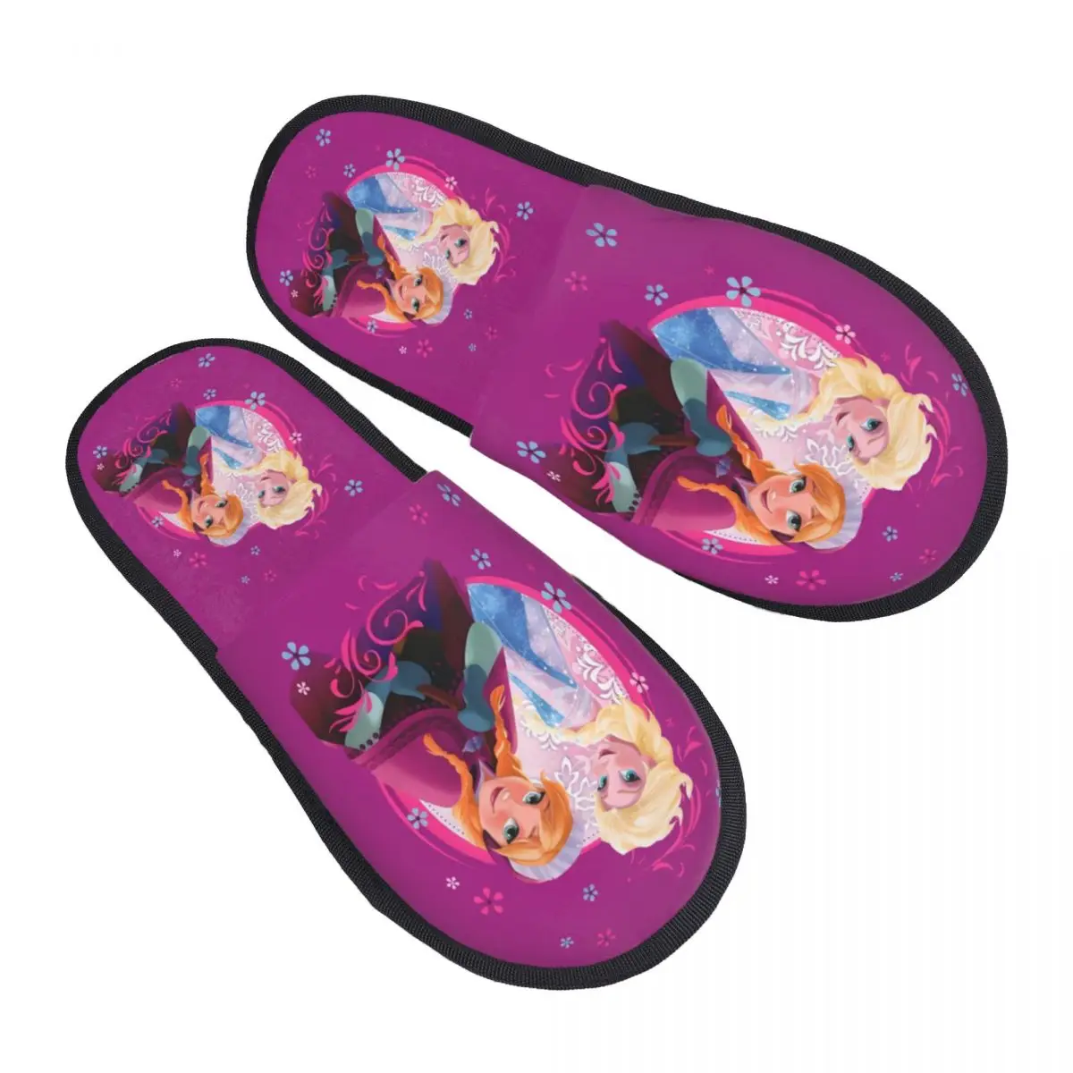 

Custom Frozen Cozy Scuff Memory Foam Slippers Women Snowman Cartoon Hotel House Shoes