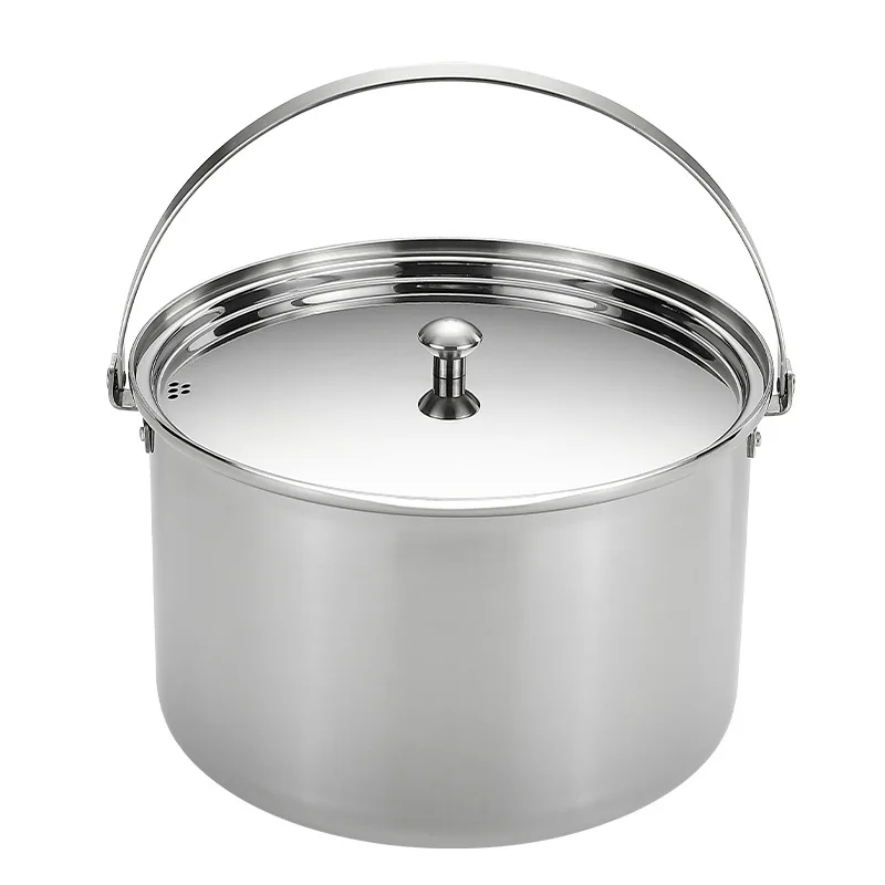 

CAMPINGMOON CC-24 stainless steel large capacity 5.9L picnic cookware for cooking, boiling water, outdoor camping soup pot