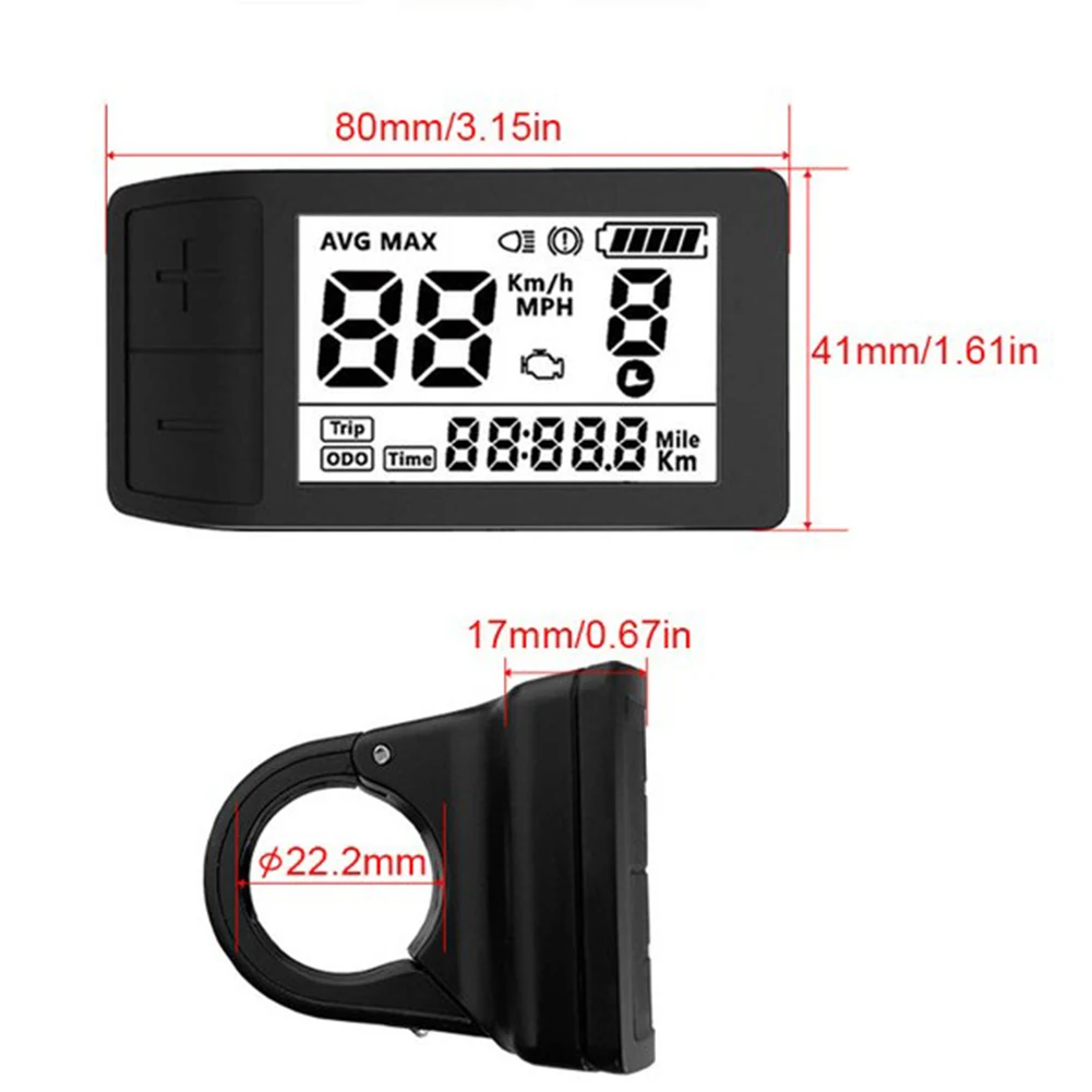 High quality Electric Bike 500S EBike LCD Display with Metal+Plastic Material for Bafang BBS01 BBS02 HD Midder Motor