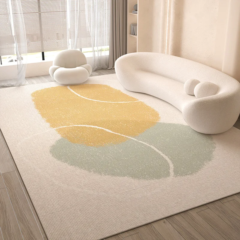 VIKAMA Circle Overlap Abstract Area Rug Soft Flannel Non Slip Washable Floor Carpet for Living Room Bedroom Modern Home Decor