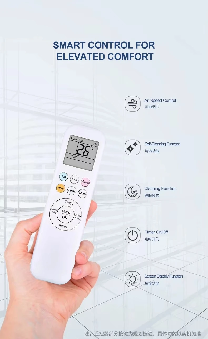 AUX 5HP Ceiling Cassette Smart Air Conditioner Variable Frequency 45000BTU AC  with Four-way  Cooling & Heating view 6